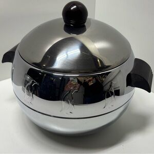 Vintage Midcentury Westbend Penguin chrome insulated hot and cold server